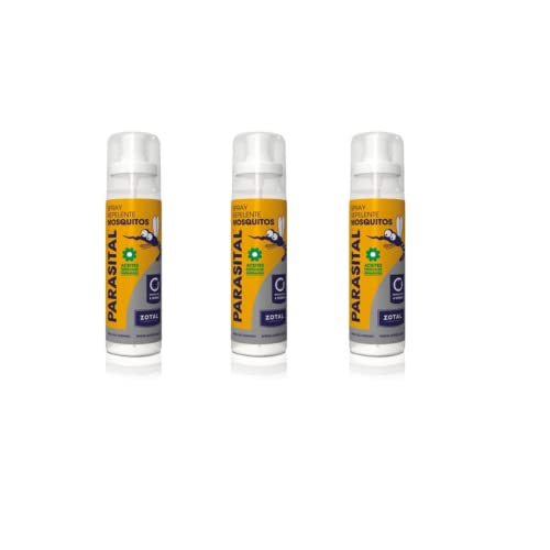 Zotal | Pack 3 ParasitalÂ® Pro Spray de Mosquitos 100ml l |Repelente de mosquitos fuerte protecciÃ³n y olor agradable para niÃ±os y adultos | Citriodiol 100% ingredientes naturales.