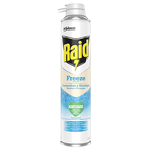 Raid Spray Insecticida Freeze - Aerosol para Cucarachas, Hormigas y Chinches, sin olor, Congela insectos para facilitar su eliminaciÃ³n