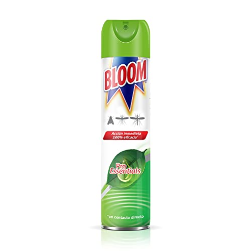 Bloom Pro Essentials Aerosol 400 ml, insecticida 100% eficaz en contacto directo con insectos voladores, aerosol antimosquitos con base de agua, mata mosquitos y otros insectos de acciÃ³n inmediata