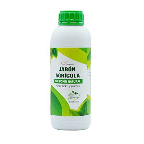 Jabón Agrícola (potásico) de 1 Litro - Solución Natural contra los Hongos y Plagas como el Pulgón en Plantas - Limpiador Orgánico para las Hojas de los Árboles y Plantas
