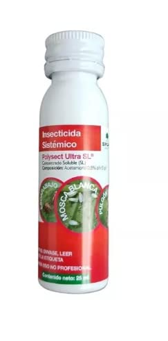 Polysect ultra SL 25ml - Insecticida sistemico liquido 25ml, para el control de plagas de mosca blanca, pulgon y escarabajo - Sipcam