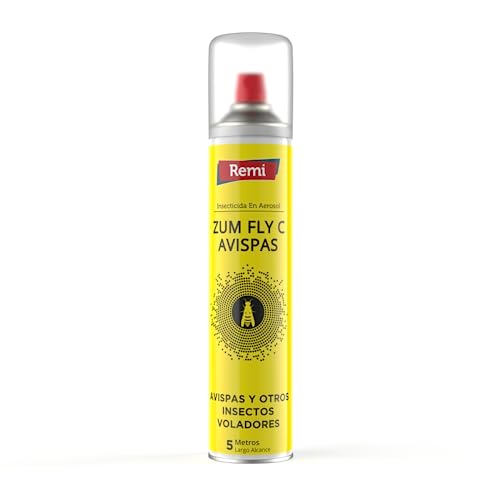 Remi Hogar Spray Insecticida Avispas 750 ml | Aerosol para Avispas y avispones | 5 Metros Largo Alcance | Insecticida Avispa asiática y Otros Insectos voladores | Eficacia inmediata