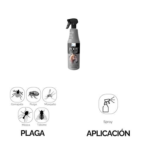 Bioplagen Pody Care Caballos Spray | Spray insecticida acaricida | Insecticida en Spray Especial para Caballos | Gran Efecto de Choque y Residual | Formato de 1 L