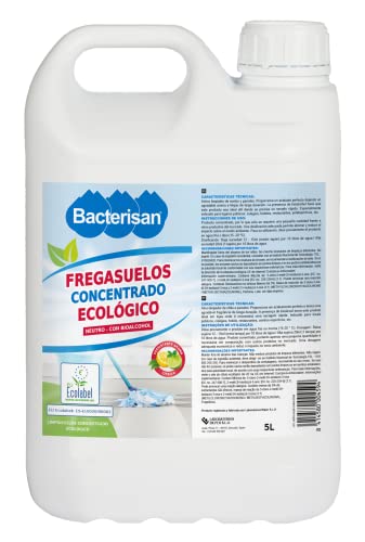 BACTERISAN Krisul Ecol贸gico Fregasuelos Concentrado Y Perfumado, Blanco, 5 l (Paquete de 1)