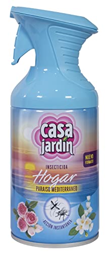 CASA JARDÍN | Insecticida Aerosol Acción Instantánea| Hogar Libre de Insectos |Perfume Paraíso Mediterráneo | Contenido 250 ml