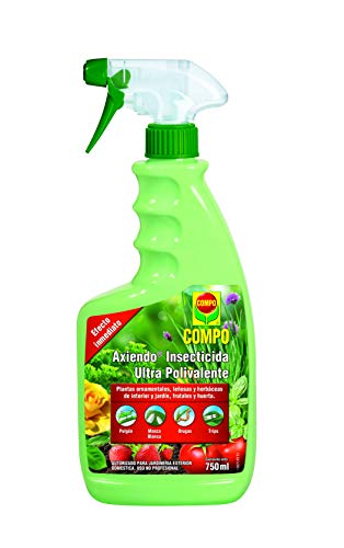 COMPO Axiendo Insecticida ultrapolivalente, Para plantas de interior y exterior, Efecto duradero, Envase pulverizador, 750 ml