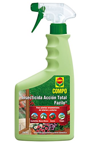 COMPO Fazilo Insecticida Acción Total, Para plantas ornamentales de interior y exterior, Envase pulverizador, 750 ml