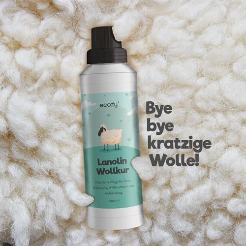eco:fy Lanolin Wollkur, cura con grasa de lana para engrasar ropa de lana, pantalones de lana y zapatos de lana, sin pesticidas y de ovejas orgÃ¡nicas, cuidado de lana