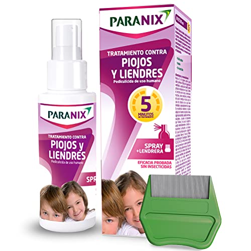 Paranix Spray Tratamiento para Piojos y Liendres - Incluye Lendrera - Sin insecticidas - 150 ml